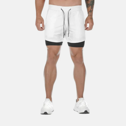 Veyra - 2-i-1 treningsshorts med sprettfri mobil­lomme.