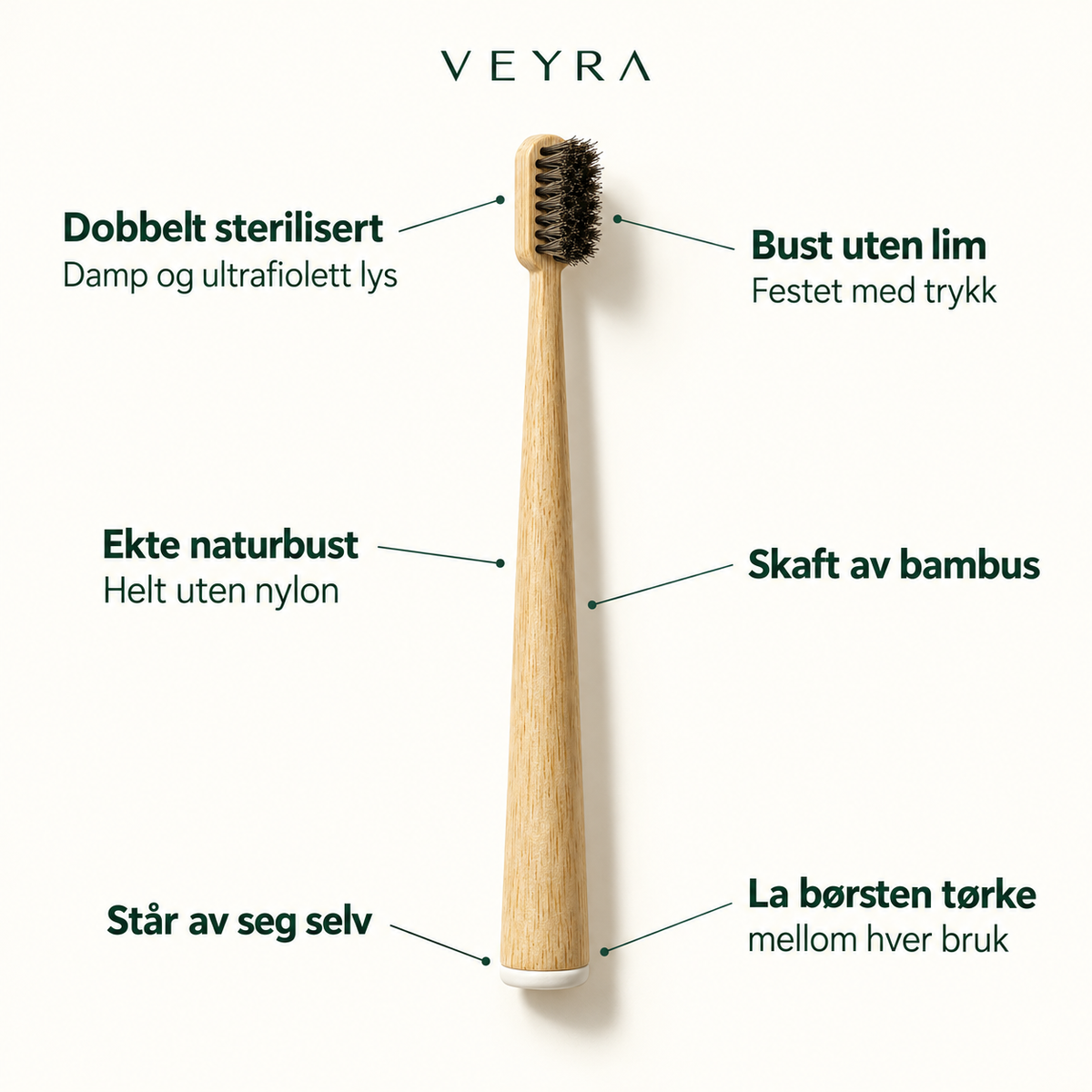 VEYRA™ Naturtannbørste
