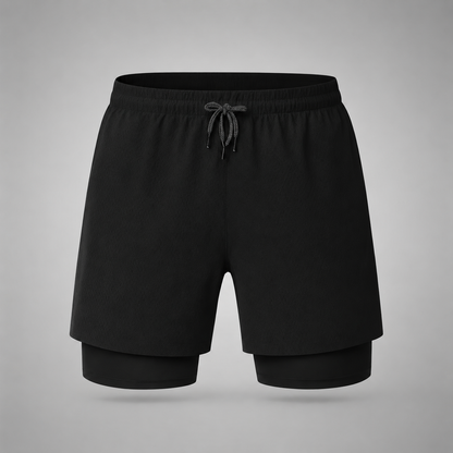 Veyra - 2-i-1 treningsshorts med sprettfri mobil­lomme.