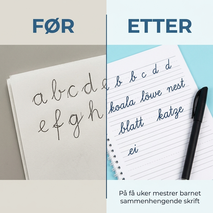 Før og etter – sammenhengende skrift